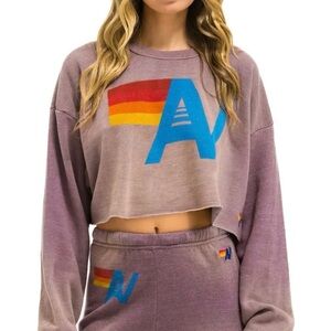 Aviator Nation Crop Top and jogger set.